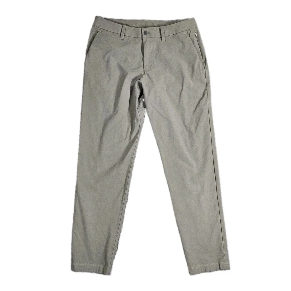 Mens Lululemon Slim Fit Classic Fit Trouser Pants 31x29 Gray